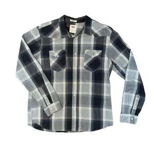 Levi’s Pearl Snap Standard Fit Button Down Shirt Size XL